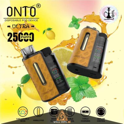 DTL Vapor Onto Ultra 25000 Puffs - Lemon Mint