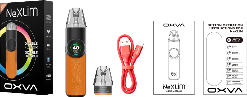OXVA NeXLIM Pod Kit Device_Package_List